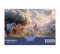 Ancient House on A Lake 1000 Pièces Découpe Précise Puzzle Dreamlike Fantasy Landscape Famille Jigsaw Jouet Éducatif pour Adultes 38x26cm/1000pcs