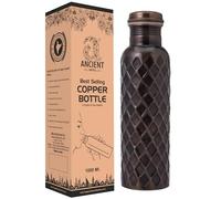 Ancient Impex Bouteille en cuivre antique, finition diamant, capacité de 950 ml pour les bienfaits de la santé ayurvédique