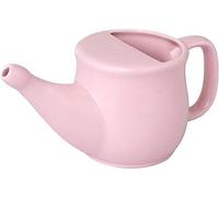 Ancient Impex Pot Neti en céramique anti-déversement avec 5 sachets de sel de Neti, passe au micro-ondes, couleur rose, capacité : 250 ml