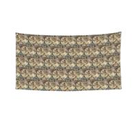 Ancient Map World Globe Impression Halloween Noël Bannière Décoration Extérieur Intérieur Panneau de fête à suspendre Résistant à la décoloration pour une utilisation répétée