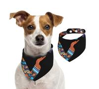 Ancient Maya and Fish Bandana lavable pour chien de petite et grande taille pour fille ou garçon, accessoires pour animaux de compagnie