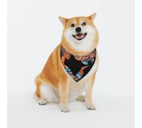 Ancient Maya and Fish Bandana lavable pour chien de petite et grande taille pour fille ou garçon, accessoires pour animaux de compagnie