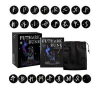 Ancient Norses Runed Stones Collection avec sculptures mystiques Outils rituels portables pour méditations Pleine conscience Norses Runes Collection de pierres