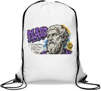Ancient Philosopher Sac de gym décontracté avec citation inspirante Blanc