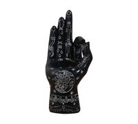 Ancient Psychic Fortune Teller Chirology Chirology Palmistry Hand with Lines Céleste Mystique Figurine en céramique Bague Porte-bijoux Divinity Palmists Readers Blanc Gfm937 (noir, 16,9 x 7,9 cm)
