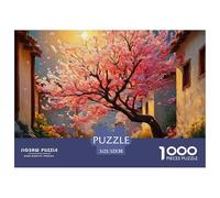 Ancient Style Street 1000 Pcs Carton Extra-épais Coffret De Puzzles Fantasy Trees Stimulant Et Éducatif Jeu Familial Puzzles As Birthday Gifts 52x38cm/1000pcs