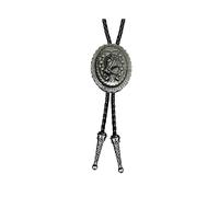 (ancient tin) Adjust Length Bolo Tie Popular Man Dance Necktie Evening Party Carved Horse Head Pendant Necktie Great Gift for Birthday ancient tin