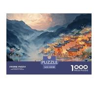 Ancient Town in The Chinese Style 1000 Pièces Carton Premium Coffret De Puzzles Blooming Village Stimulant Et Éducatif Jeu Créatif Puzzles As Birthday Gifts 52x38cm/1000pcs