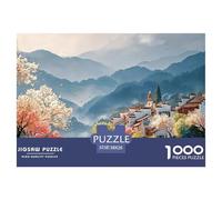 Ancient Town in The Chinese Style 1000 Pièces Carton Premium Lot de Puzzles Blooming Village Stimulant Et Éducatif Jeu Créatif Puzzles As Birthday Gifts 38x26cm/1000pcs