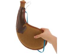 Ancient Water Bag Prop - Pochette à Boisson pour la Danse, Le Travail à Domicile, Le Voyage | Doublure intérieure en Latex extérieur en Cuir, Forme de Rein Classique avec Un Bouchon à vis sécurisé