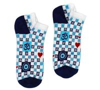 Ancient Wisdom Chaussettes en bambou respectueuses de l'environnement : motifs pour l'harmonie et l'équilibre, respirantes et évacuant l'humidité, tailles unisexes 3,5-11,5 UK (3,5-6,5, Ohm mauvais