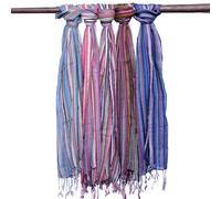 ANCIENT WISDOM Écharpes Bohême Indiennes - 22x72cm - Violet aléatoire - 100% Coton - 1 pièce, Pourpre, Taille Unique