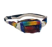 Ancient Wisdom Sac banane en chanvre tie-dye : élégant, durable et polyvalent | Indispensable pour les festivals et les voyages, Multicolore, M, Décontracté