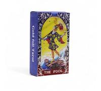 Ancient Wisdom Tarot Arcane Finition Bleu Brillant et Mandala, Jeu de 78 cartes, avec Livret Guide en Anglais