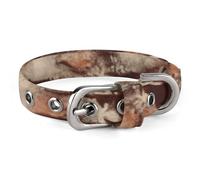 Ancient Worn Collier pour chien avec boucle en métal Motif mur de briques Taille S et M