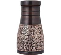 ANCIENTIMPEX Ancient Impex Carafe de chevet en cuivre pur pour les bienfaits de l'Ayurveda - Capacité - 1 litre (33,81 US Fluid Ounce) (motif floral)
