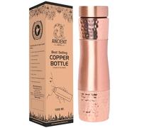 ANCIENTIMPEX Bouteille d'eau en cuivre pur à large goulot, capacité de 1 000 ml pour des bienfaits pour la santé ayurvédique (unie)