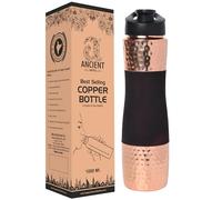 ANCIENTIMPEX Bouteille d'eau en cuivre pur avec gorgée, capacité de 1 000 ml (33,81 US Fl Oz) pour des bienfaits pour la santé ayurvédique - Cerise foncée