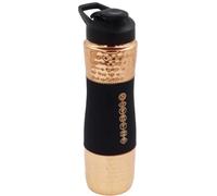 ANCIENTIMPEX Bouteille d'eau en cuivre pur cerise foncée 7 chakras