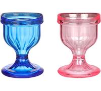 Ancientimpex Lot De 2 Gobelets De Lavage Des Yeux Bleus Et Roses Pour Un Nettoyage Efficace Des Yeux €“ Bord En Forme D'Yeux, Ajustet Parfait