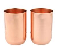 ANCIENTIMPEX Lot de 2 verres à eau ayurvédiques en cuivre de qualité supérieure - Capacité 350 ml