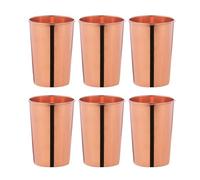 ANCIENTIMPEX Lot de 6 gobelets en cuivre pur d'une capacité de 350 ml pour des bienfaits ayurvédiques pour la santé