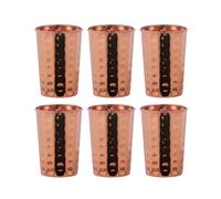 AncientImpex Lot de 6 verres martelés en cuivre pur | Capacité de 350 ml