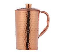 AncientImpex Pichet à eau martelé pur cuivre (99,74 %) | Pichet en cuivre pour bienfaits de la santé de l'ayurveda (127 onces américaines)