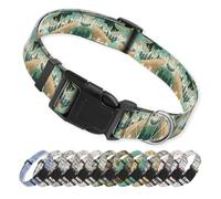 ANCKSADJ Collier pour chien avec boucle à dégagement rapide, joli collier pour chien en néoprène pour chiens de taille moyenne et grande, collier réglable pour animal de compagnie, motif paysage de