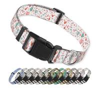 ANCKSADJ Collier pour chien avec boucle à dégagement rapide, joli collier pour chien en néoprène pour chiens de taille moyenne et grande, collier réglable, doux et durable, motif cactus coloré, taille