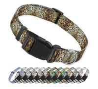 ANCKSADJ Collier pour chien avec boucle à dégagement rapide, joli collier pour chien en néoprène pour chiens de taille moyenne et grande, collier réglable, doux, durable et réglable, motif léopard