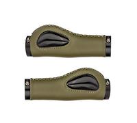 ANCLLO 1 Paire De Poignées De Vélo en Silicone Boule De Viande Absorbant Les Chocs Confortable en Silicone Liquide VTT Vice Poignée, Verrouillage Bilatéral Antidérapant VTT Modifié - Vert Olive