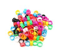 ANCLLO 100 Pcs 10Mm Numéros Consécutifs Anneau D'Identification Bandes De Jambe D'Oiseau en Plastique Multicolore sur Les Anneaux De Jambe pour Identifier Les Anneaux De Manchette De Jambe