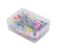 ANCLLO 100 pièces épingles à Coudre avec têtes colorées, épingle Droite de 2,2 Pouces de Longueur, épingles à Coudre en Forme de Gourde nacrée