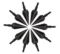 ANCLLO 12 pièces Pointes de flèches à Filetage Triple en Acier au Carbone Cible de Chasse en métal tir à l'arc Traditionnel 154 tir à Grains composé de Sport Arc Classique en Plein air