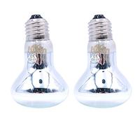 ANCLLO 2 pièces Ampoules de Chauffage Transparentes pour Reptiles, Lampe chauffante Infrarouge Durable Ampoule de Chauffage pour Animaux de Compagnie pour Reptile 220-230 V (50 W)