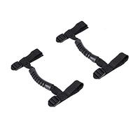 ANCLLO 2 pièces Cadre de Barre de Poignée de Voiture modifié Poignée de Toit Corde de Traction antidérapante/Ajustement pour Jeep Wrangler 1987-2019 YJ TJ LJ JK JL (Noir)