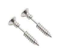 ANCLLO 2 pièces Femmes Hommes Punk Acier Inoxydable vis Boucles d'oreilles Bijoux en Argent