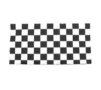 ANCLLO 2 pièces Nappe à Carreaux Noir et Blanc Nappe rectangulaire de fête Nappe en Plastique pour la décoration (137x274 cm)