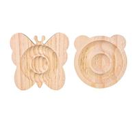 ANCLLO 2 pièces présentoir de bracelets plateaux à bijoux organisateur bracelet plateau de perles rond en bois pour la fabrication de conception de perles