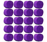 ANCLLO 20 rouleaux de banderoles de fête en papier crépon de 3,5 cm x 10 m, décorations à suspendre pour toile de fond de banderoles pour les décorations de fête, de mariage et de festival (Violet)
