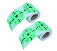 ANCLLO 200 pièces 3 Pouces Rondes adhésives cibles pasteurs fluorescents cibles de tir Autocollants cibles Points pour Le tir Total (Vert Fluorescent)