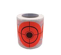 ANCLLO 3 Pouces Autocollants Ronds Cible pasteurs cibles de tir adhésives Points cibles-Rouge Fluorescent et Noir