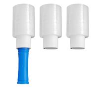 ANCLLO 3 x Mini Rouleaux de Film Alimentaire pour Palette à Main Film rétractable Film étirable pour Palette Film d'emballage en Plastique à Main Film Alimentaire Transparent avec poignée roulante