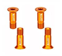 ANCLLO 4 Pcs Alliage D'aluminium Vélo Dérailleur Arrière Boulon Titane Boulon Jockey Roue Boulon Pièces Vélo Shifter Guide Rouleau Boulon Vis VTT M5 * 14.2mm-Orange