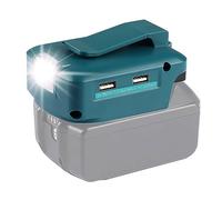 ANCLLO Adaptateur de Batterie pour 14,4 V à 20 V Batterie avec Chargeur de téléphone USB Adaptateur Convertisseur 3W LED Lampe Torche de Travail