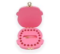 ANCLLO Boîte à dents colorées pour ranger les dents de bébé avec une jolie boîte pour ranger des boîtes en bois caduques (fille)