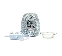 ANCLLO Bougeoir en Verre trempé en mosaïque - Fait à la Main, Accueil Party Christmas Décorative Fait Main Thé Lumière Titulaire Chandelier Vase