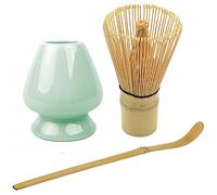 ANCLLO Coffret Service à thé matcha japonais 3 pièces, fouet en bambou/support à matcha/cuillère en bambou pour cérémonie traditionnelle japonaise #2