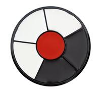 ANCLLO Ensemble de Peinture Corporelle, Couleurs Blanc Noir Rouge 3 en 1, Roue de Peinture pour Le Visage 3 Couleurs pour Effets Spéciaux, Costume d'Halloween Squelette de Vampire Zombie